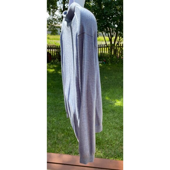 Mens XL Blue Merino Wool Long Sleeve Polo Sweater Jos. A. Bank Signature Collect - Picture 5 of 7